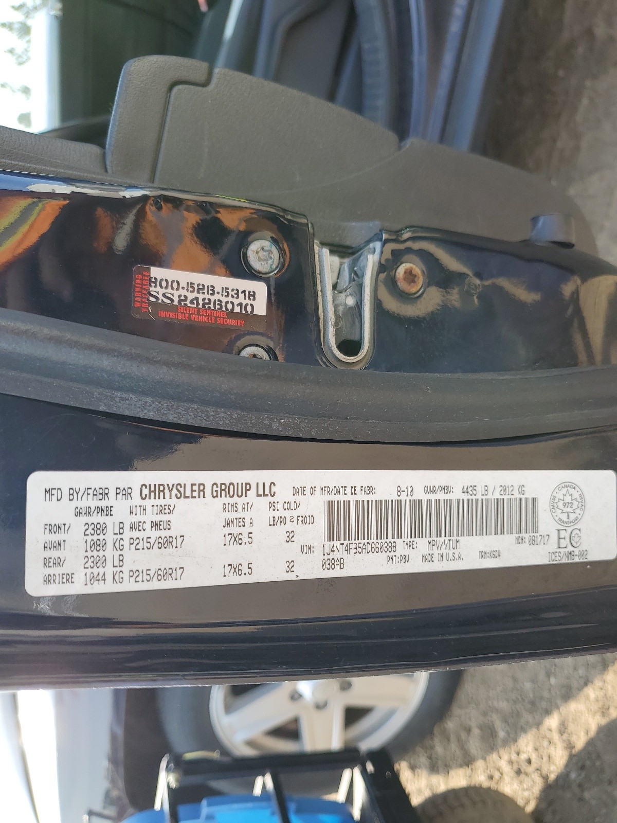 1J4NT4FB5AD660388 2010 Jeep Compass Sport