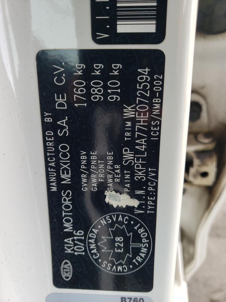 2017 Kia Forte Lx VIN: 3KPFL4A77HE072594 Lot: 62217824