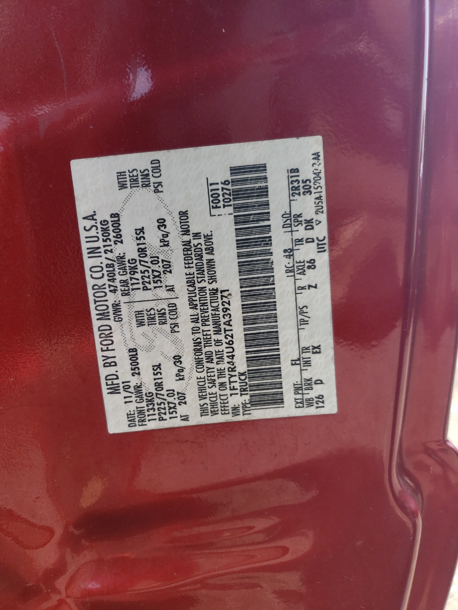 1FTYR44U62TA39271 2002 Ford Ranger Super Cab