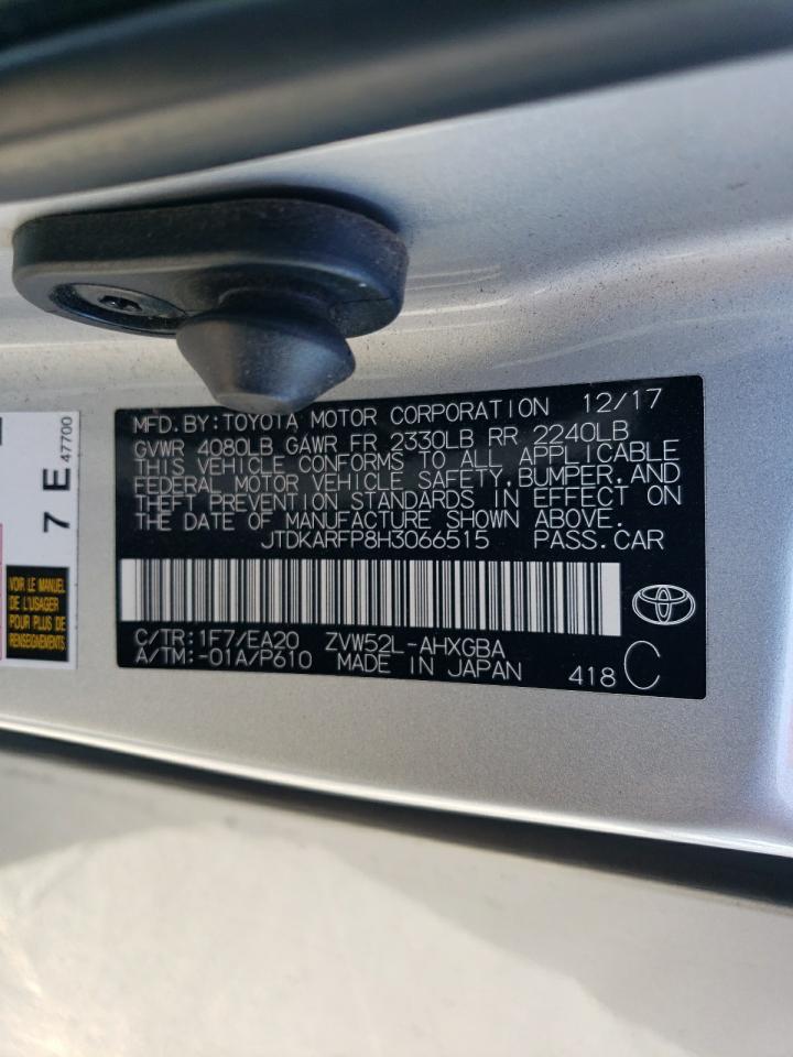 2017 Toyota Prius Prime VIN: JTDKARFP8H3066515 Lot: 65385764