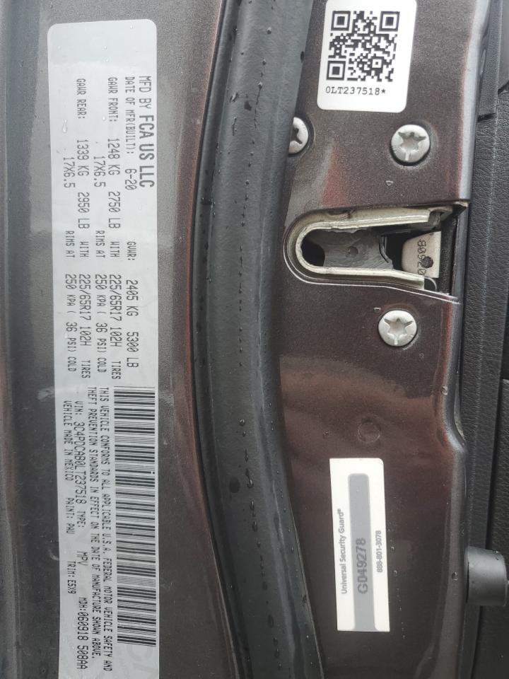 2020 Dodge Journey Se VIN: 3C4PDCAB0LT237518 Lot: 64340834