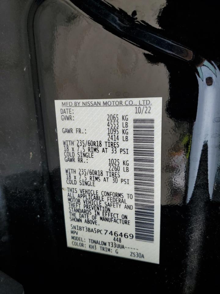 2023 Nissan Rogue Sv VIN: 5N1BT3BA5PC746469 Lot: 64877544