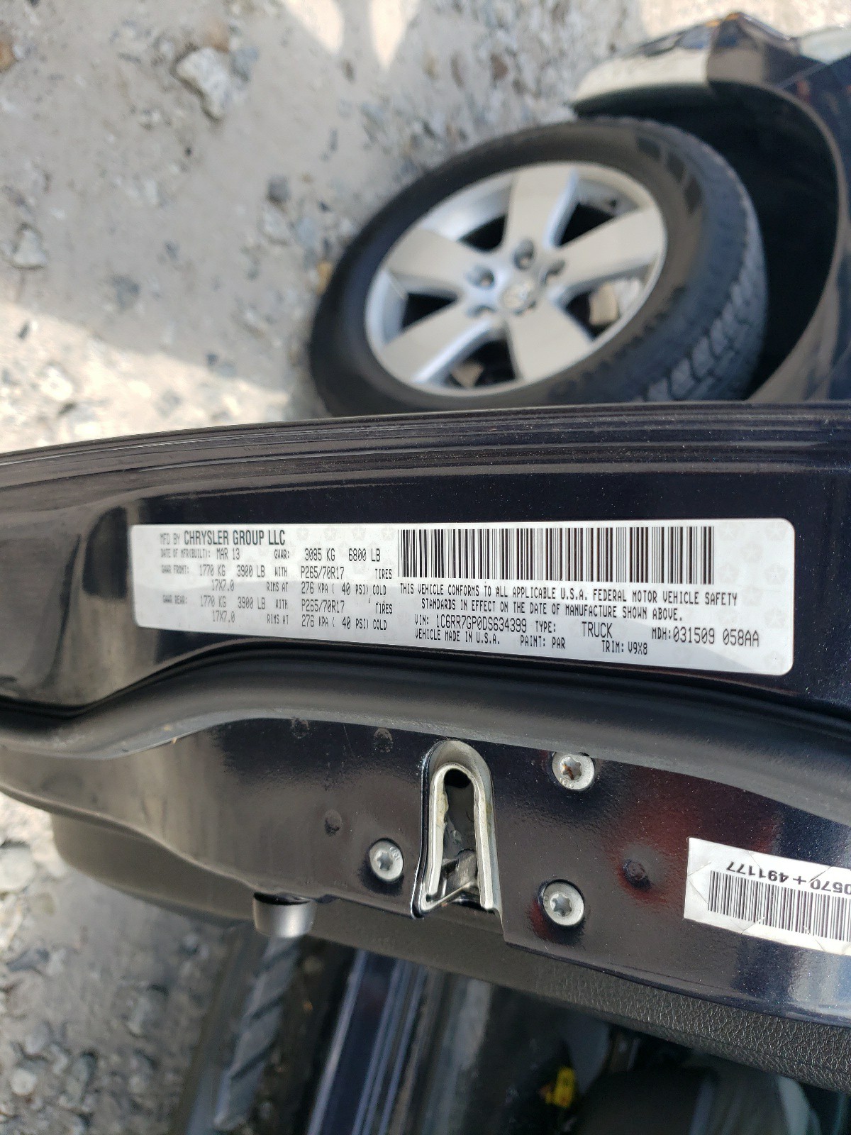 1C6RR7GP0DS634399 2013 Ram 1500 Slt