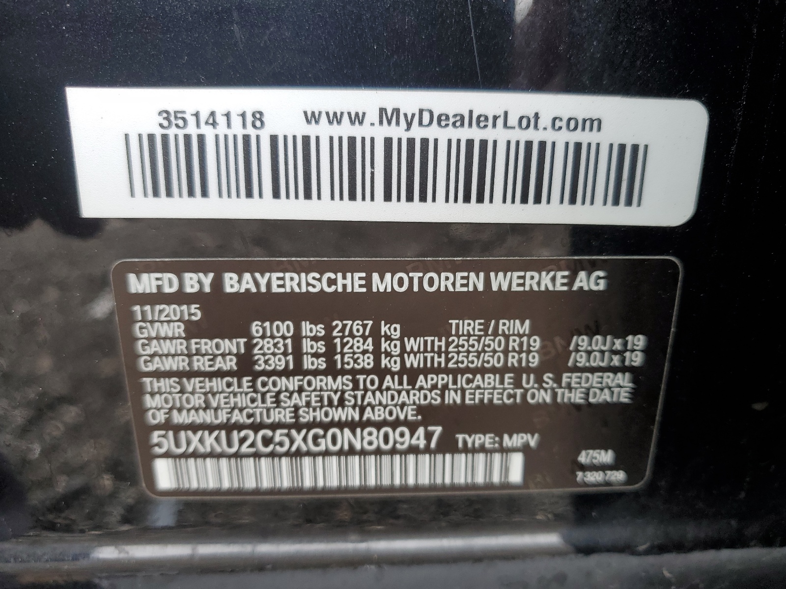 5UXKU2C5XG0N80947 2016 BMW X6 xDrive35I