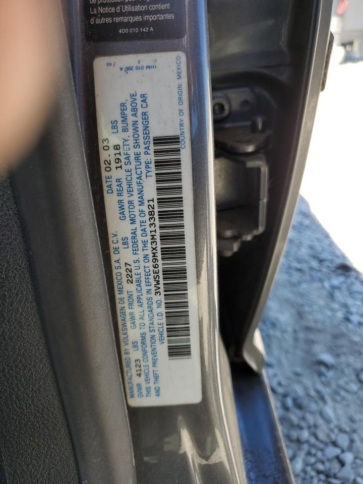 2003 Volkswagen Jetta Gls VIN: 3VWSE69MX3M133821 Lot: 62149784