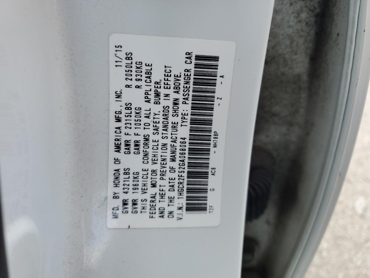 1HGCR2F52GA068064 2016 HONDA ACCORD - Image 14