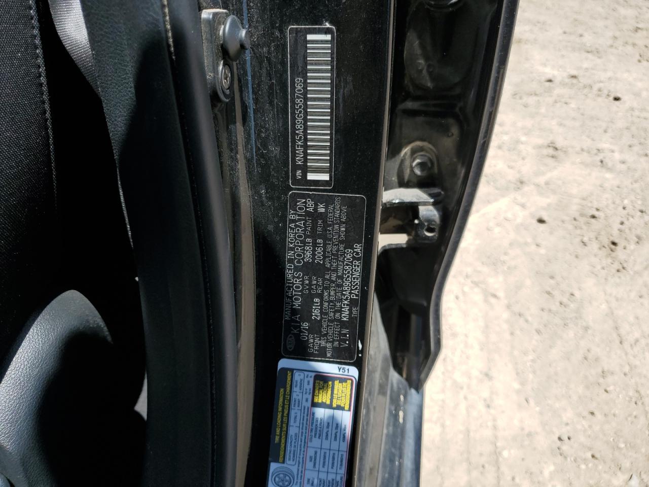 2016 Kia Forte Lx VIN: KNAFK5A89G5587069 Lot: 65657574