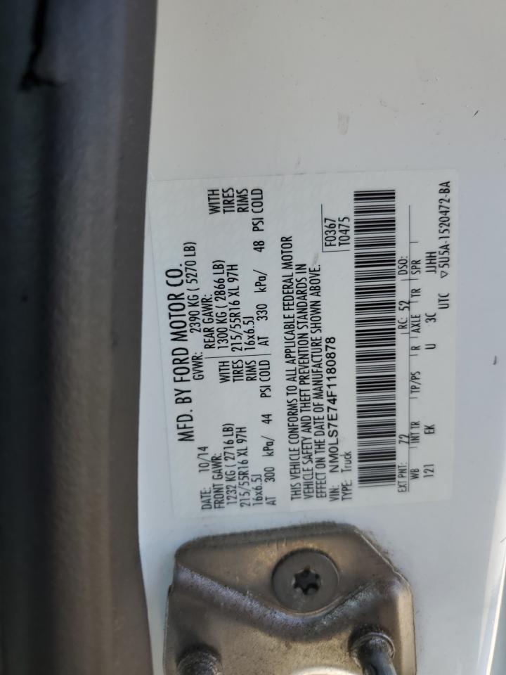 2015 Ford Transit Connect Xl VIN: NM0LS7E74F1180878 Lot: 67323664