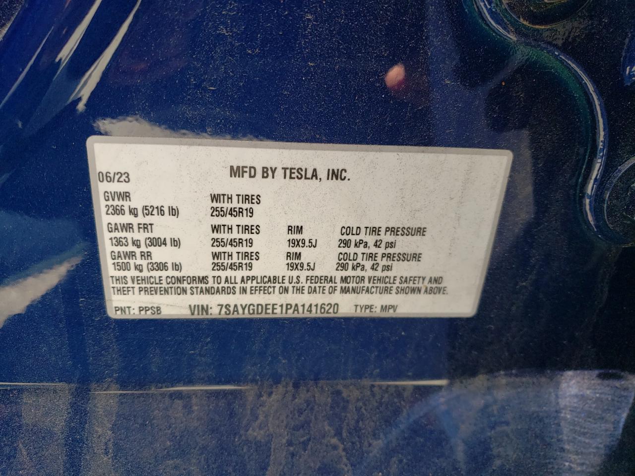 7SAYGDEE1PA141620 Tesla Model Y  12