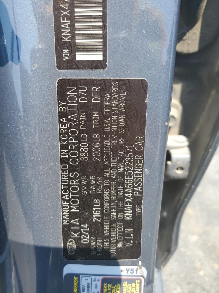 2014 Kia Forte Lx VIN: KNAFX4A66E5223571 Lot: 63099464