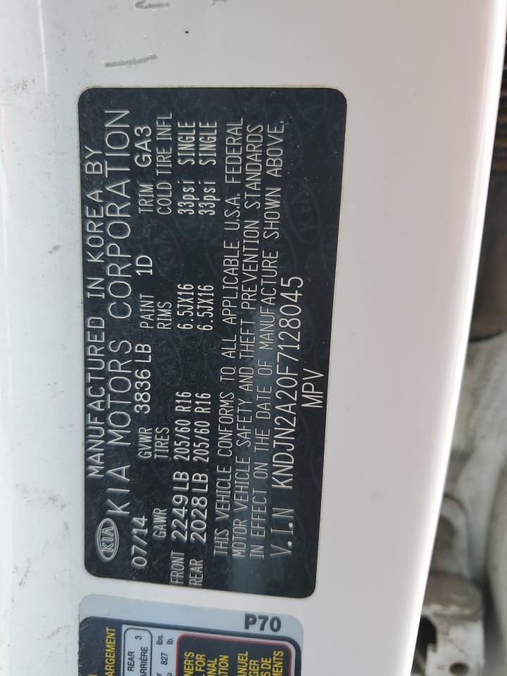 2015 Kia Soul VIN: KNDJN2A20F7128045 Lot: 63143764