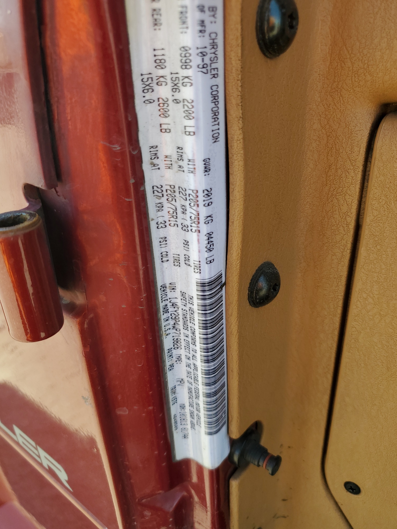 1J4FY29P4WP719826 1998 Jeep Wrangler / Tj Se