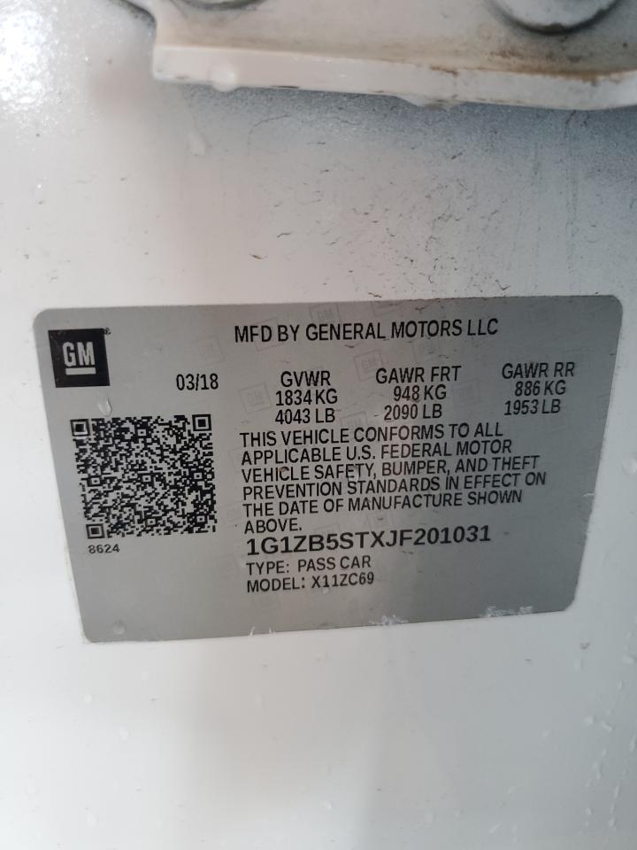 1G1ZB5STXJF201031 CHEVROLET MALIBU 2018