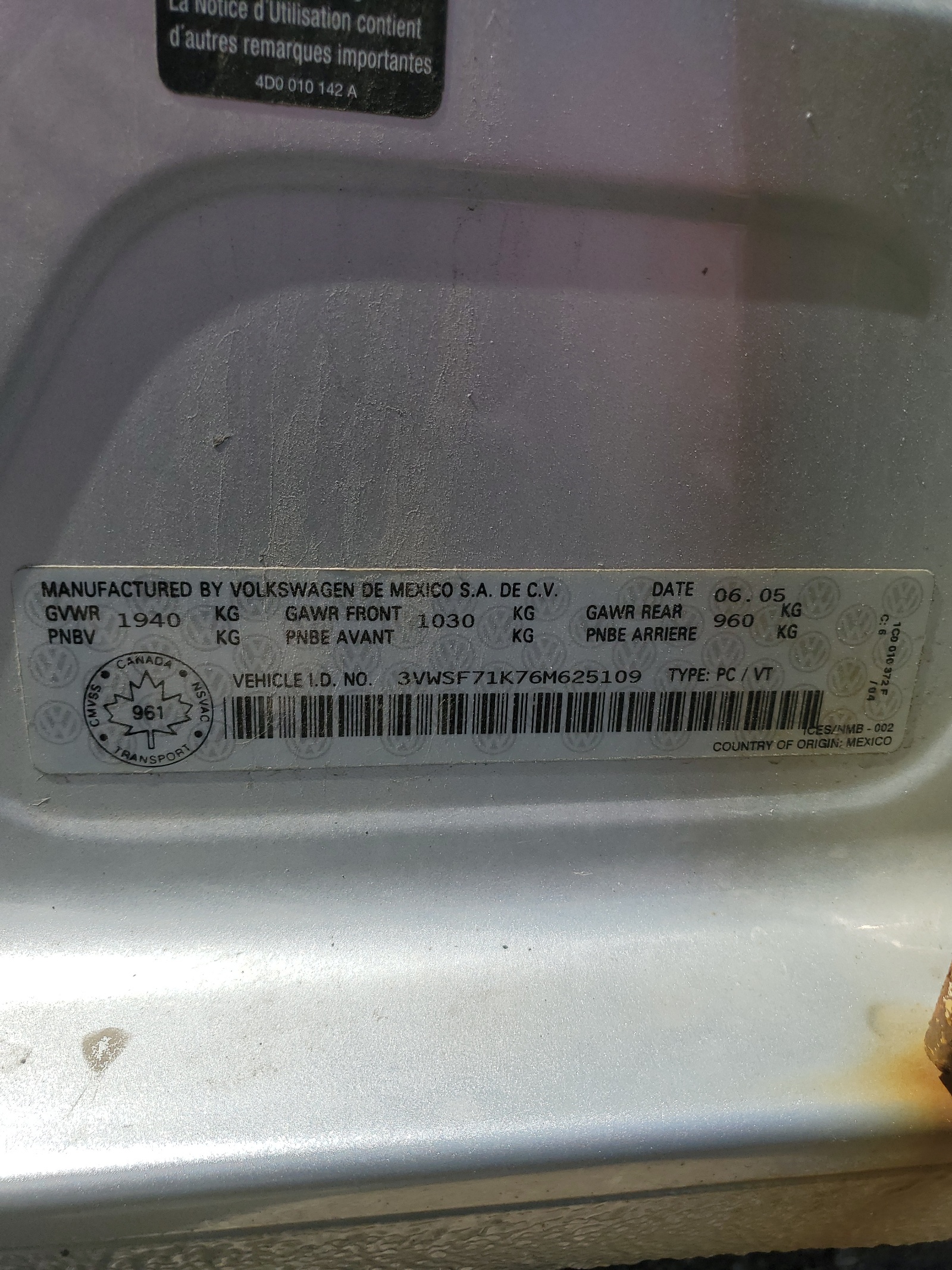 3VWSF71K76M625109 2006 Volkswagen Jetta 2.5 Option Package 1