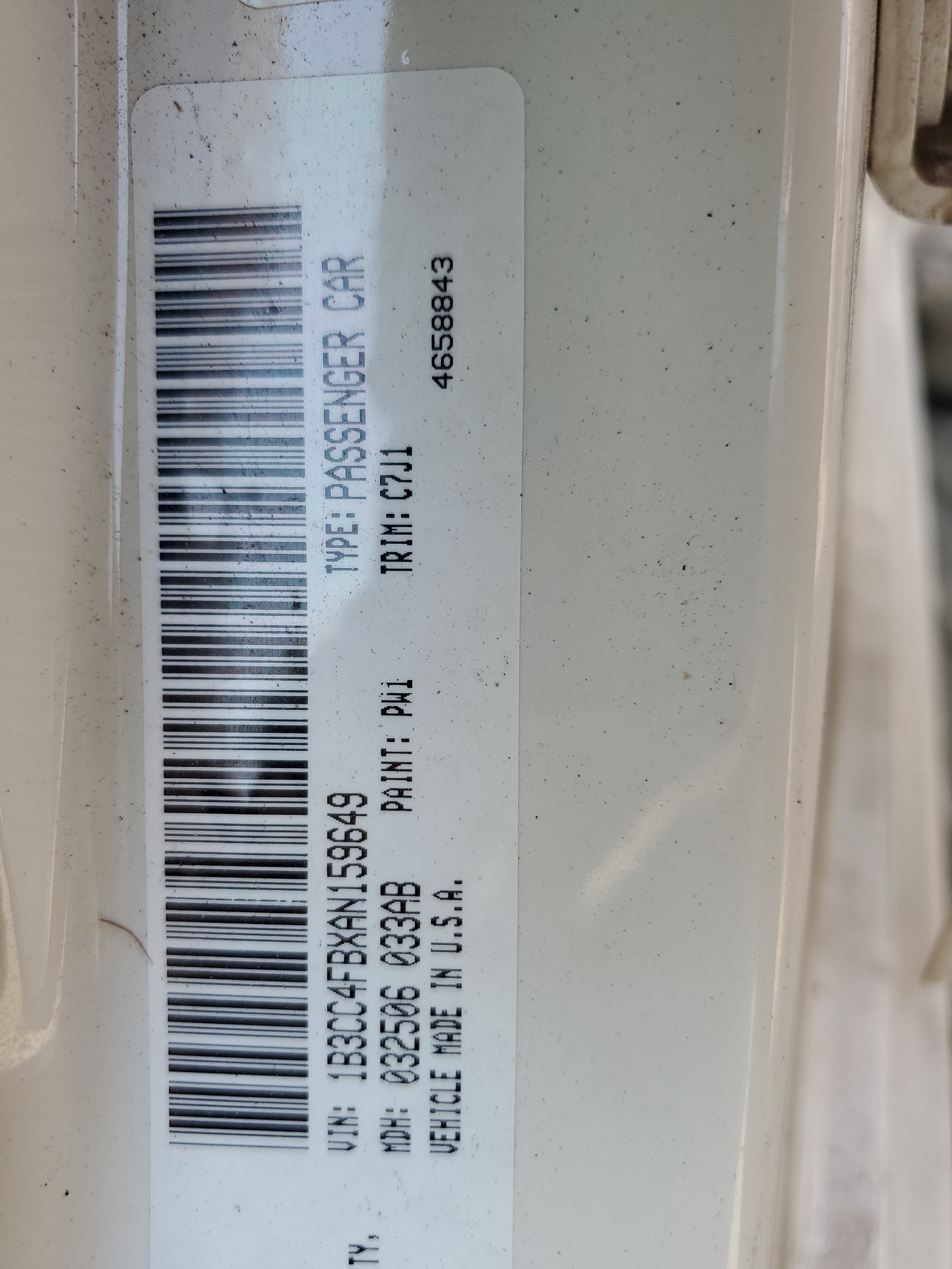 1B3CC4FBXAN159649 2010 Dodge Avenger Sxt