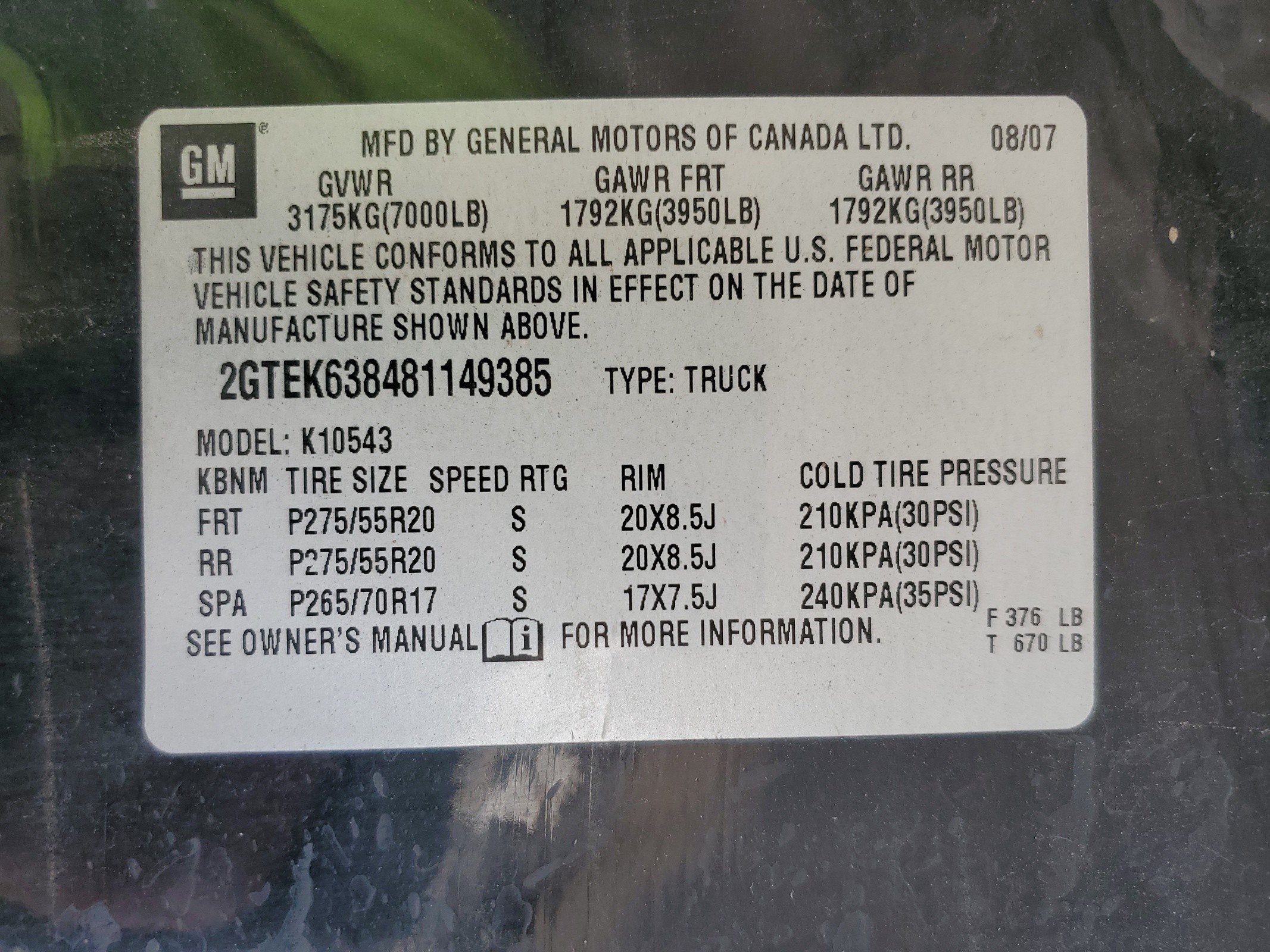 2GTEK638481149385 2008 GMC New Sierra K1500 Denali
