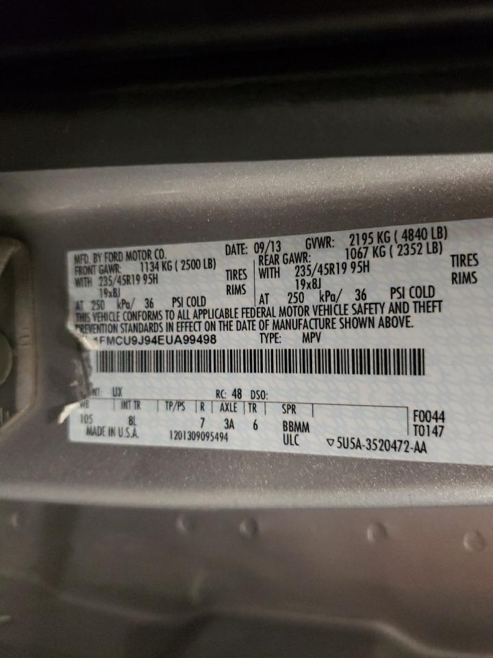 2014 Ford Escape Titanium VIN: 1FMCU9J94EUA99498 Lot: 60881494