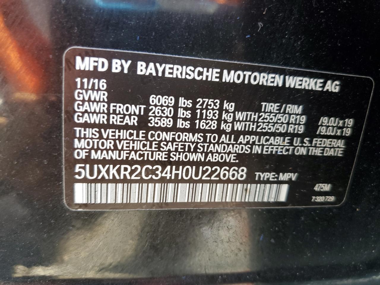 5UXKR2C34H0U22668 2017 BMW X5 - Image 13