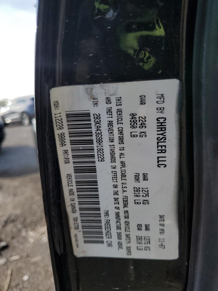 2008 Dodge Charger VIN: 2B3KA43G98H182229 Lot: 62875334