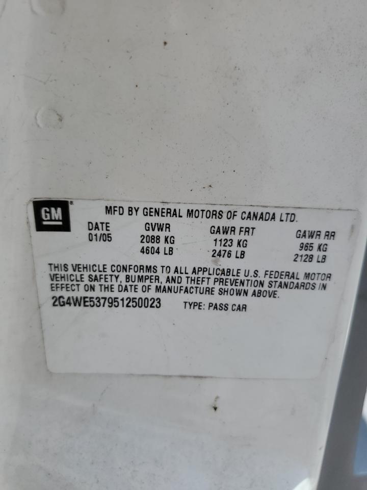 2005 Buick Lacrosse Cxs VIN: 2G4WE537951250023 Lot: 64684564