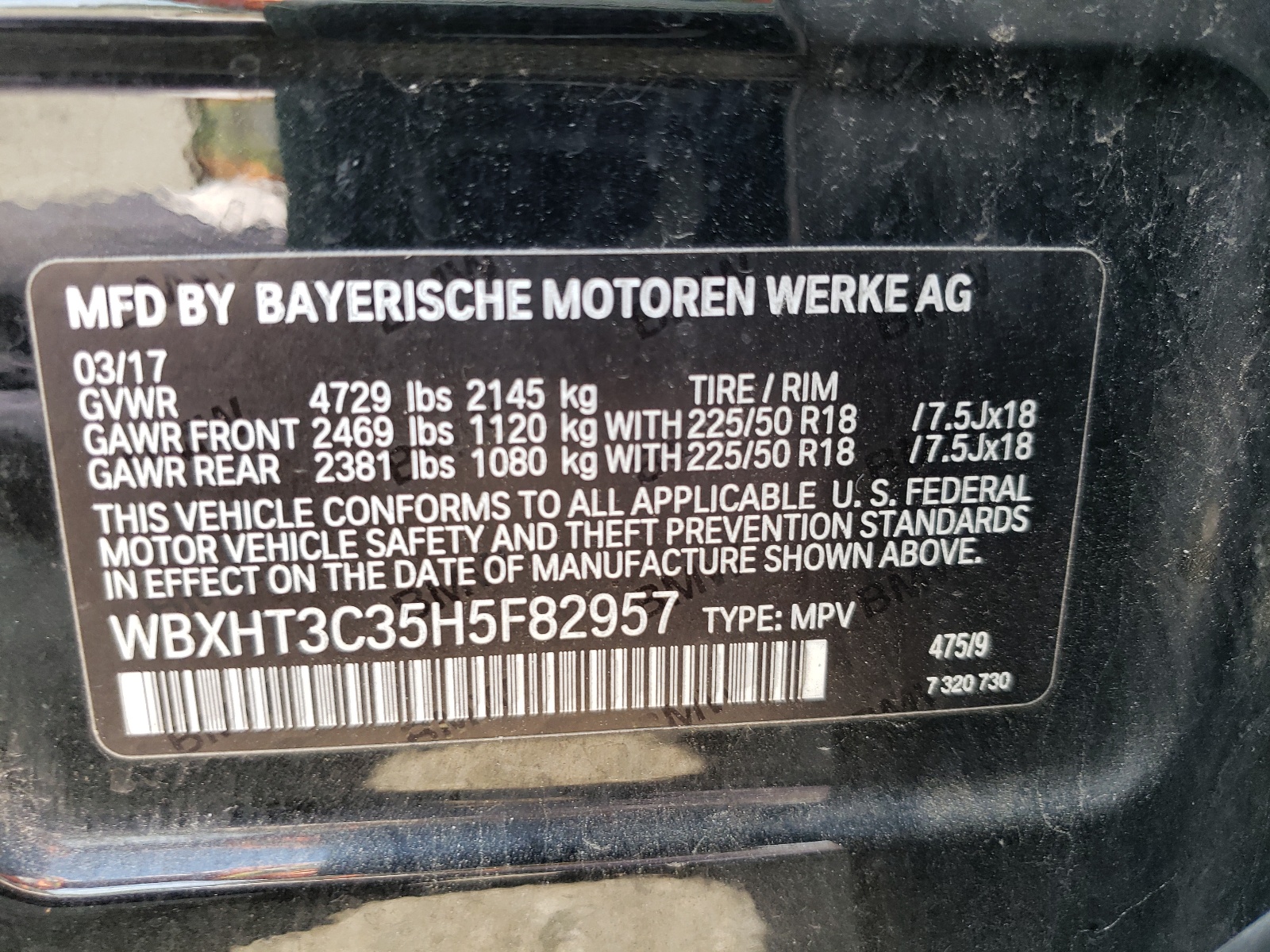 WBXHT3C35H5F82957 2017 BMW X1 xDrive28I