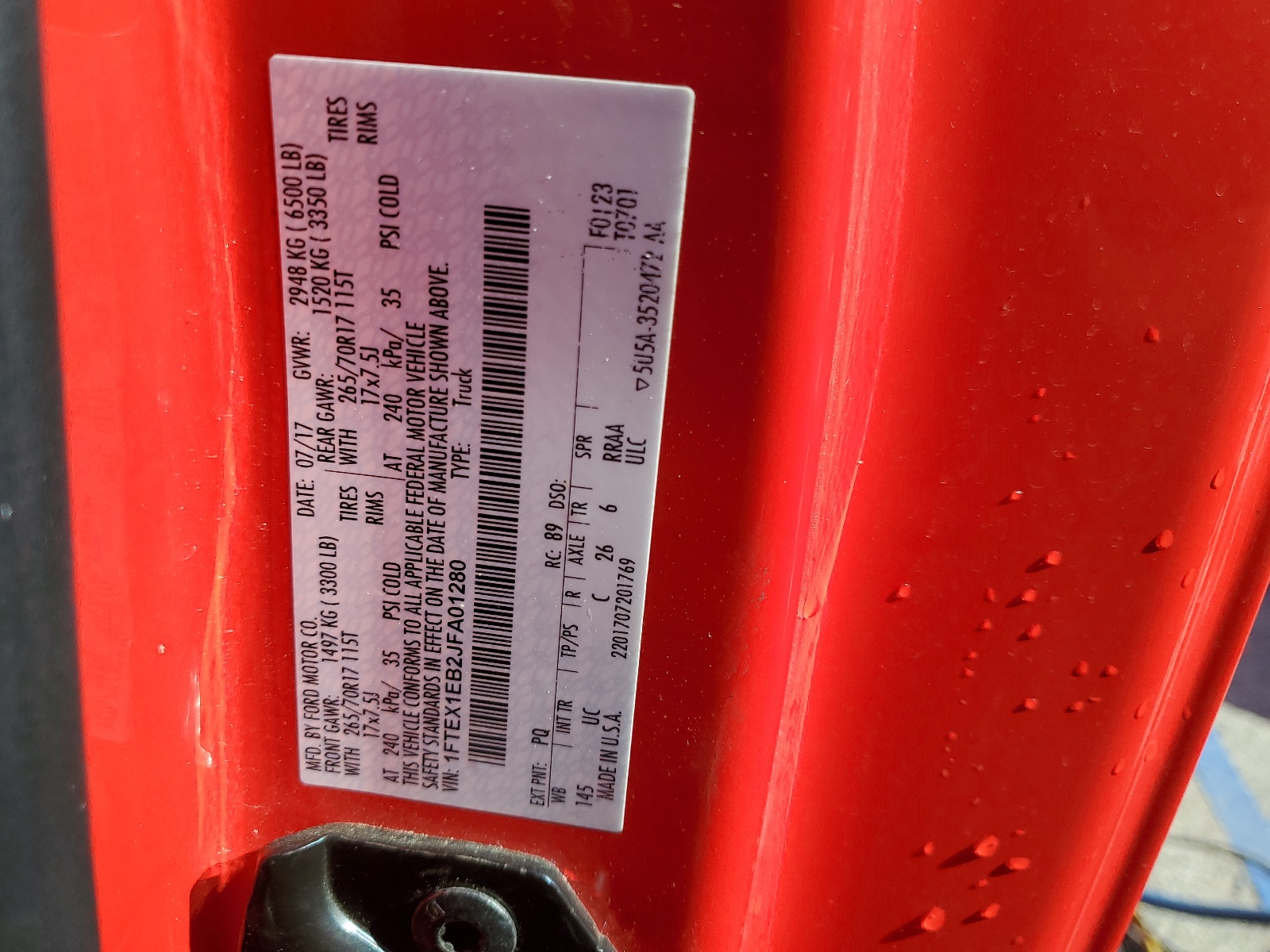 1FTEX1EB2JFA01280 2018 Ford F150 Super Cab