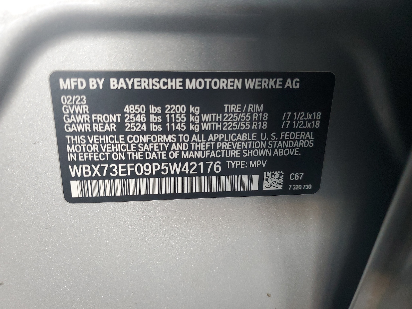 WBX73EF09P5W42176 2023 BMW X1 xDrive28I