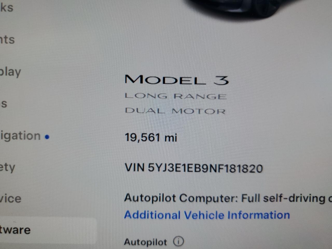 2022 Tesla Model 3 VIN: 5YJ3E1EB9NF181820 Lot: 61345264