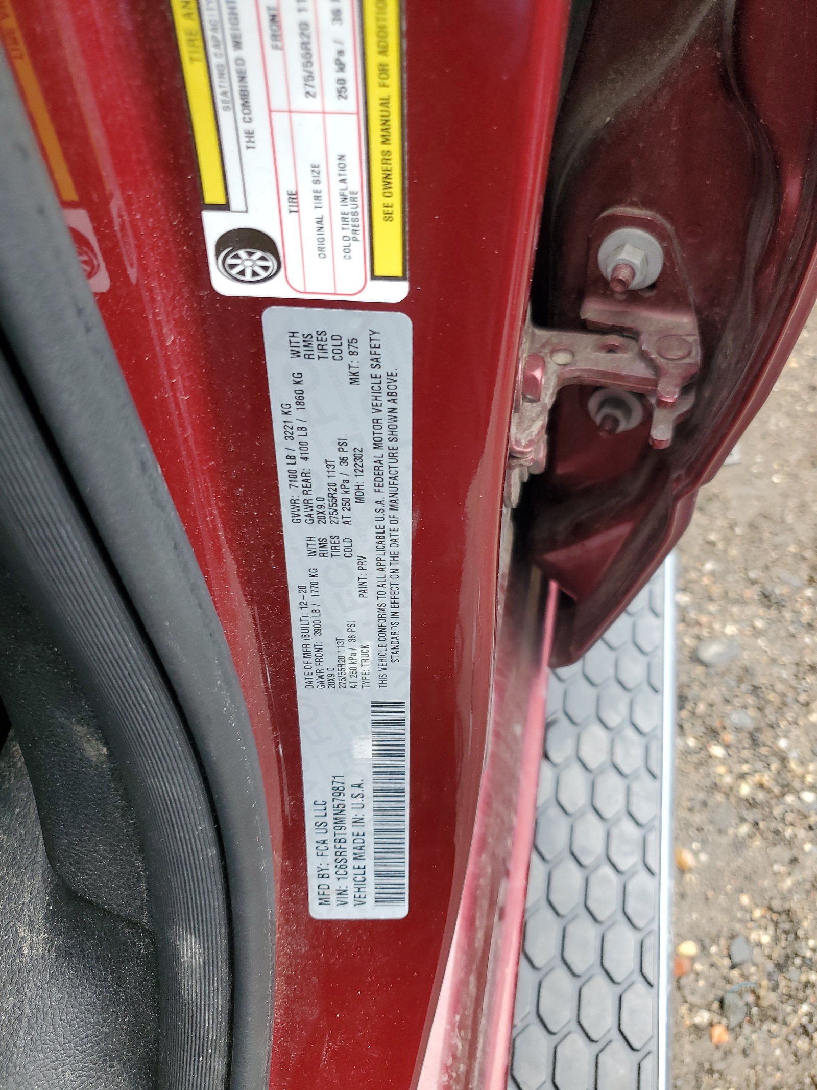 1C6SRFBT9MN579871 2021 Ram 1500 Big Horn/Lone Star