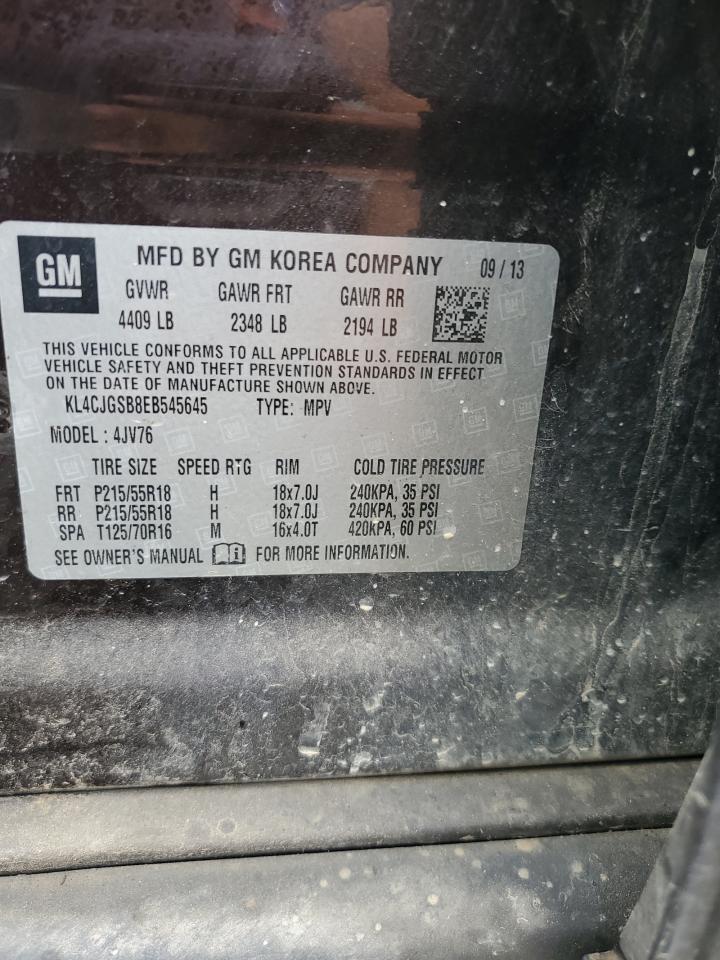 2014 Buick Encore VIN: KL4CJGSB8EB545645 Lot: 62177554