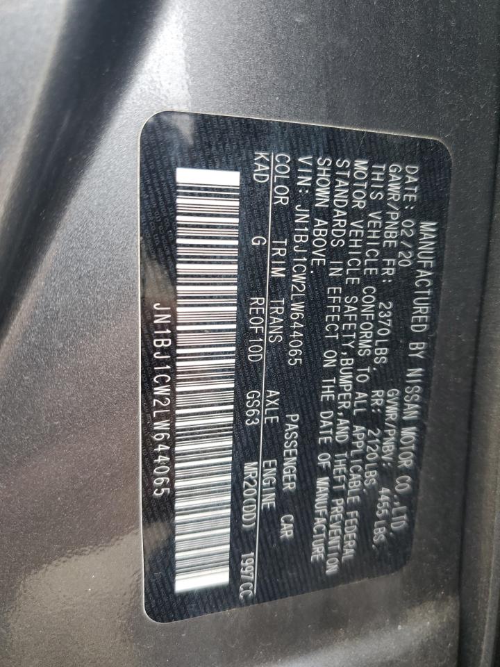 2020 Nissan Rogue Sport S VIN: JN1BJ1CW2LW644065 Lot: 63729494