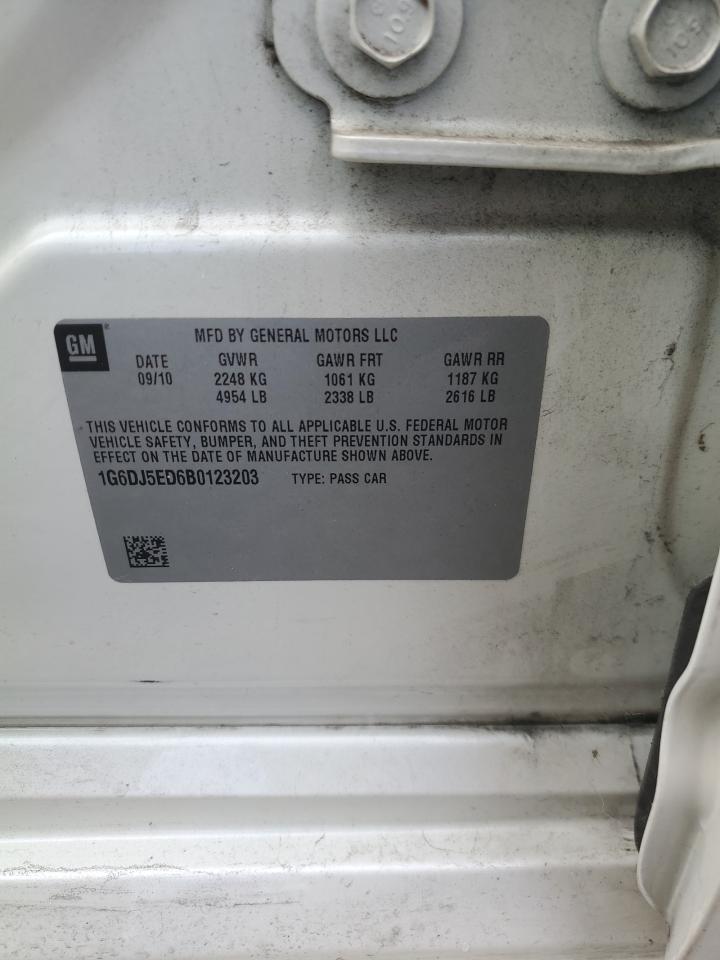 2011 Cadillac Cts Performance Collection VIN: 1G6DJ5ED6B0123203 Lot: 62753474