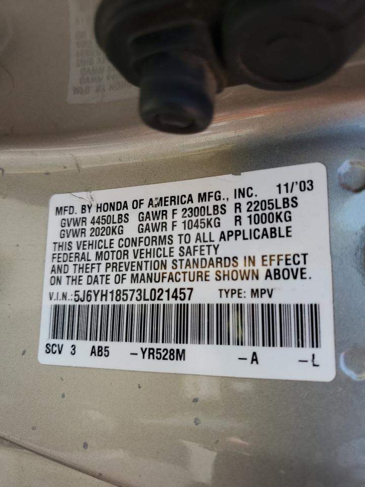 2003 Honda Element Ex VIN: 5J6YH18573L021457 Lot: 61441394