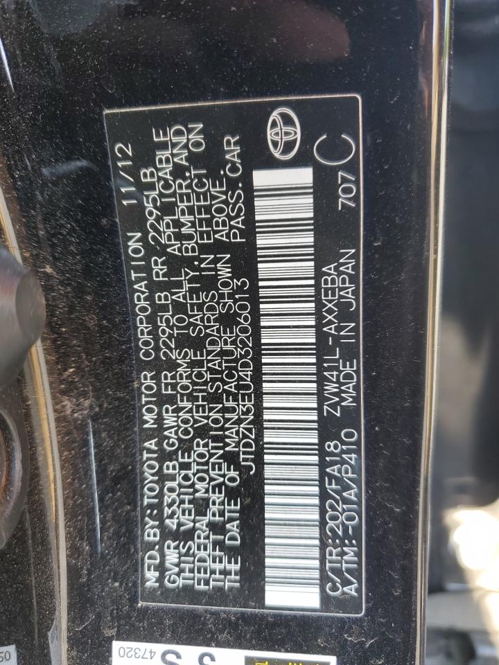 2013 Toyota Prius V VIN: JTDZN3EU4D3206013 Lot: 64628504