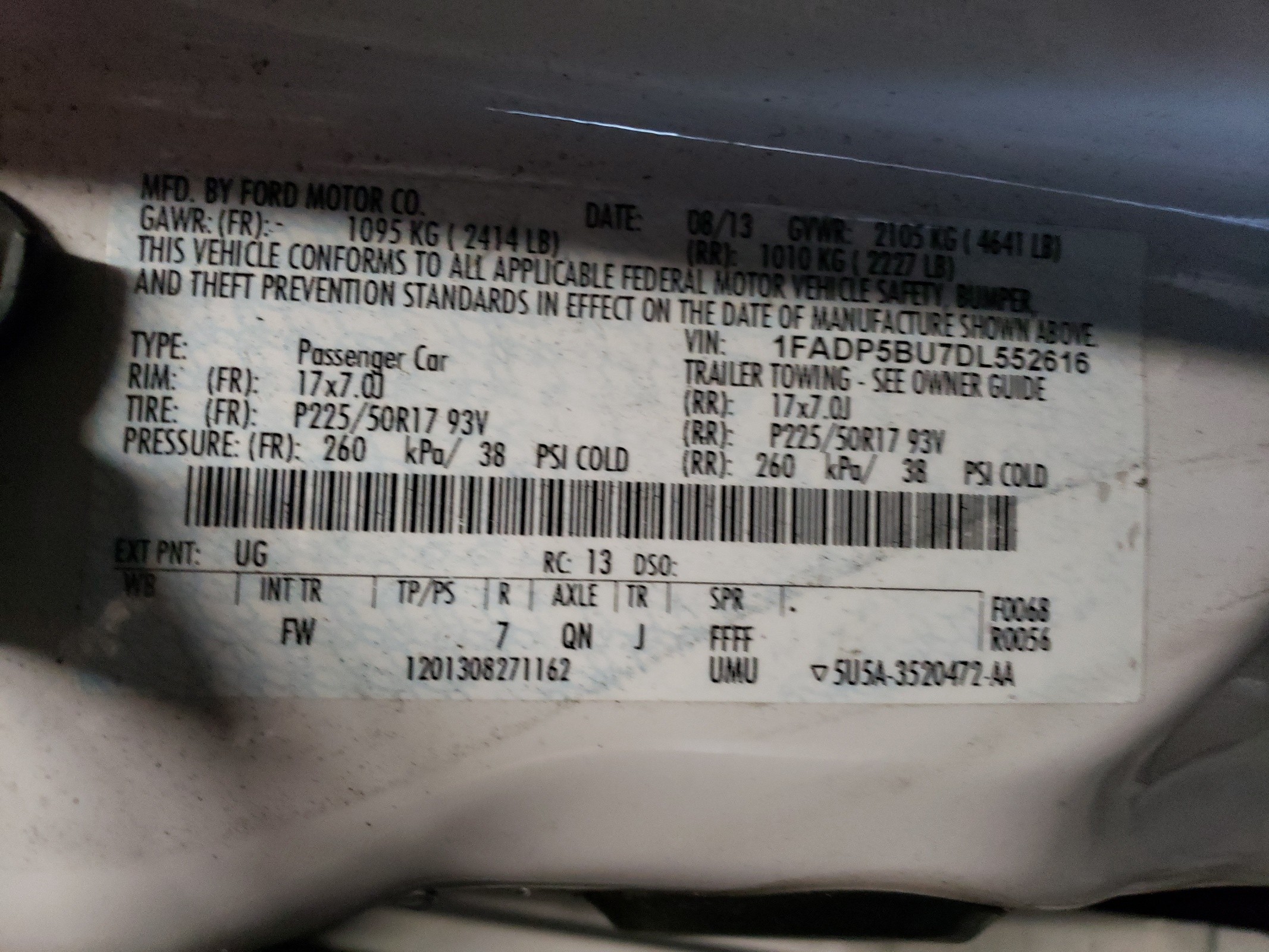 1FADP5BU7DL552616 2013 Ford C-Max Sel