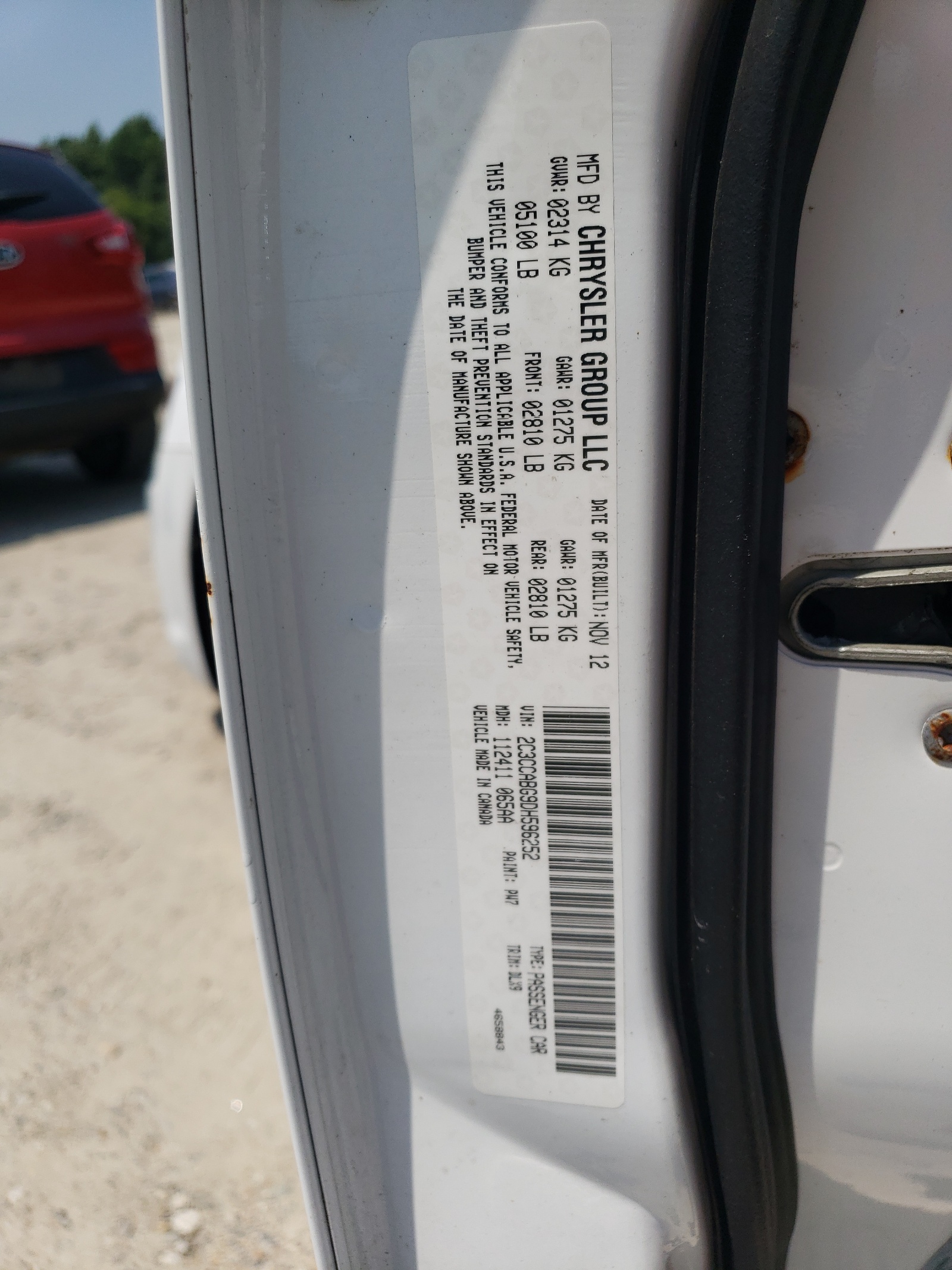 2C3CCABG9DH596252 2013 Chrysler 300 S