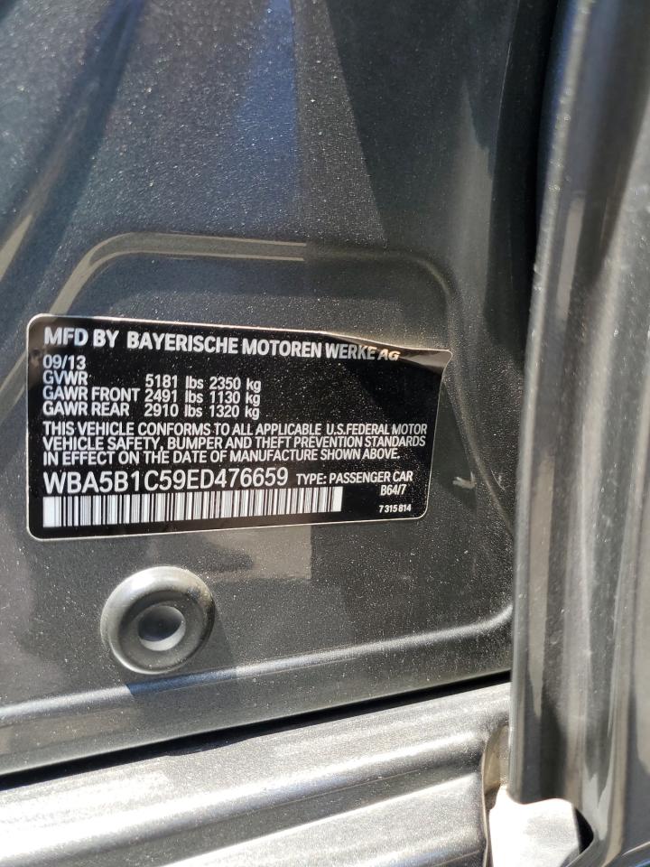 2014 BMW 535 I VIN: WBA5B1C59ED476659 Lot: 63386304