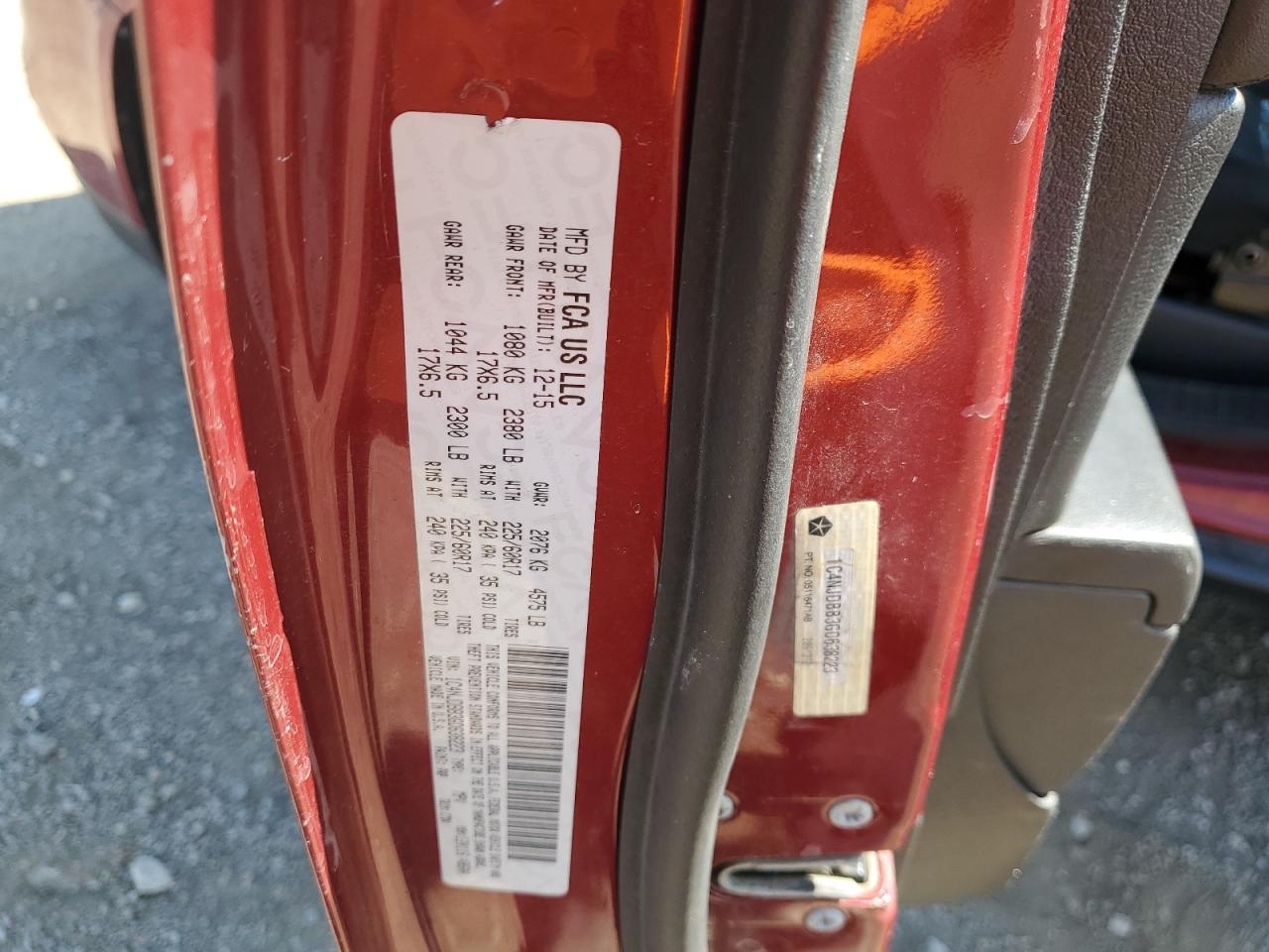 2016 Jeep Compass Sport VIN: 1C4NJDBB3GD638223 Lot: 63693144