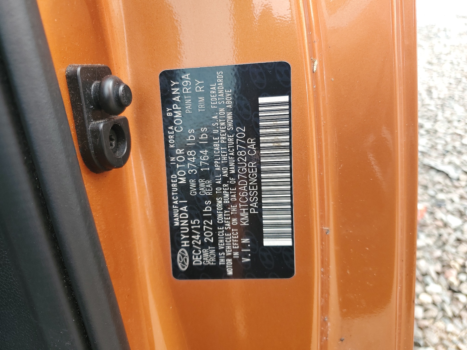 KMHTC6AD7GU287702 2016 Hyundai Veloster