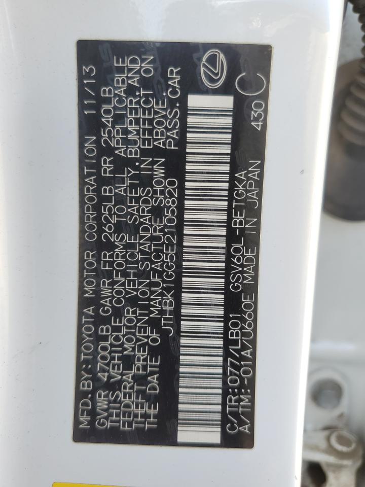 2014 Lexus Es 350 VIN: JTHBK1GG5E2105820 Lot: 64790604