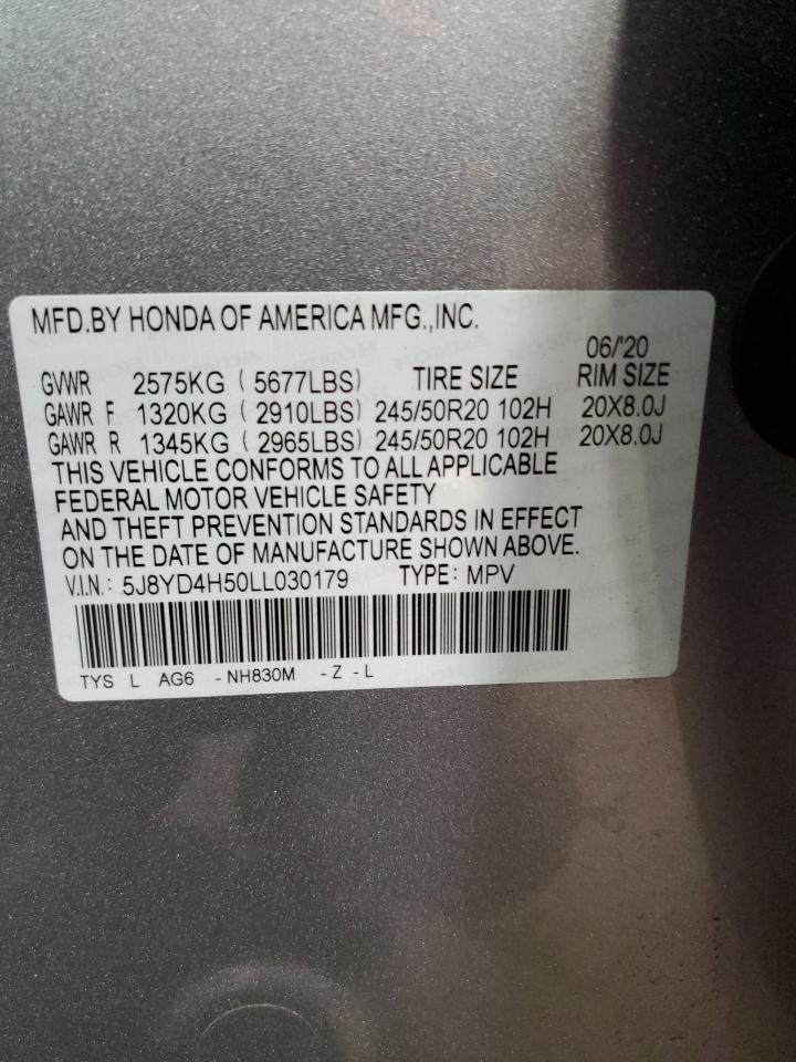 5J8YD4H50LL030179 2020 Acura Mdx Technology