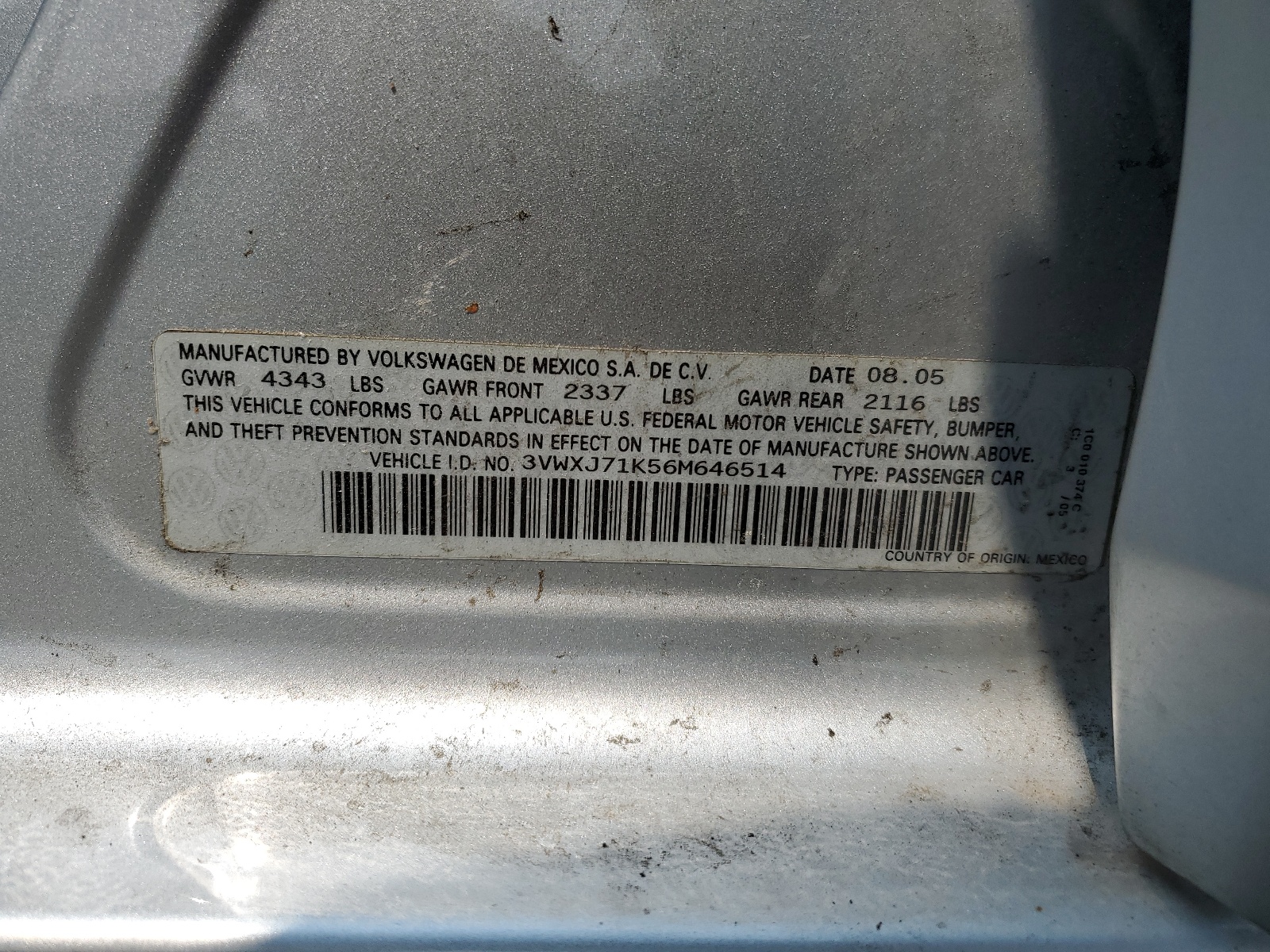 3VWXJ71K56M646514 2006 Volkswagen Jetta Gli Option Package 2