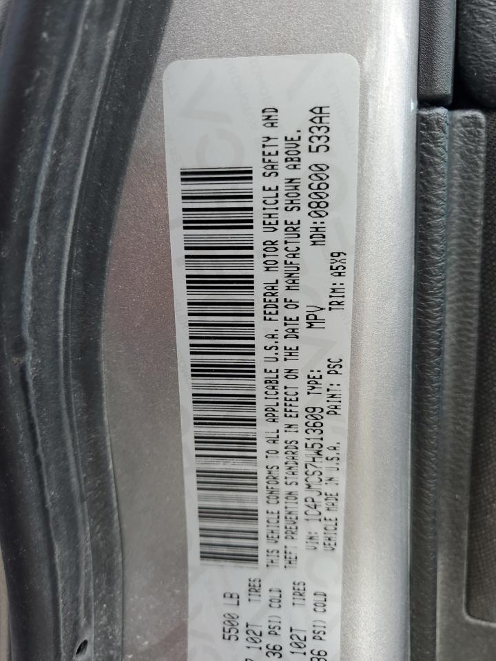 2017 Jeep Cherokee Latitude VIN: 1C4PJMCS7HW513609 Lot: 64073614