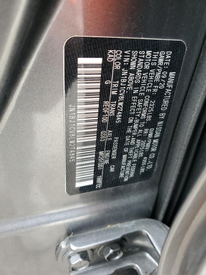 2020 Nissan Rogue Sport S VIN: JN1BJ1CV8LW274845 Lot: 63174554