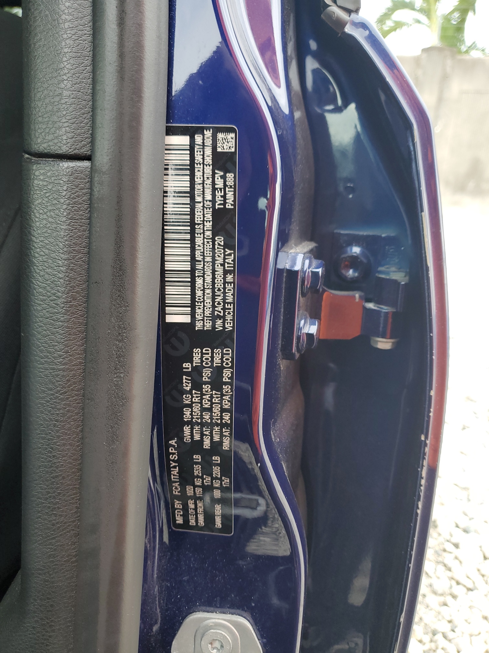 ZACNJCBB6MPM20720 2021 Jeep Renegade Latitude