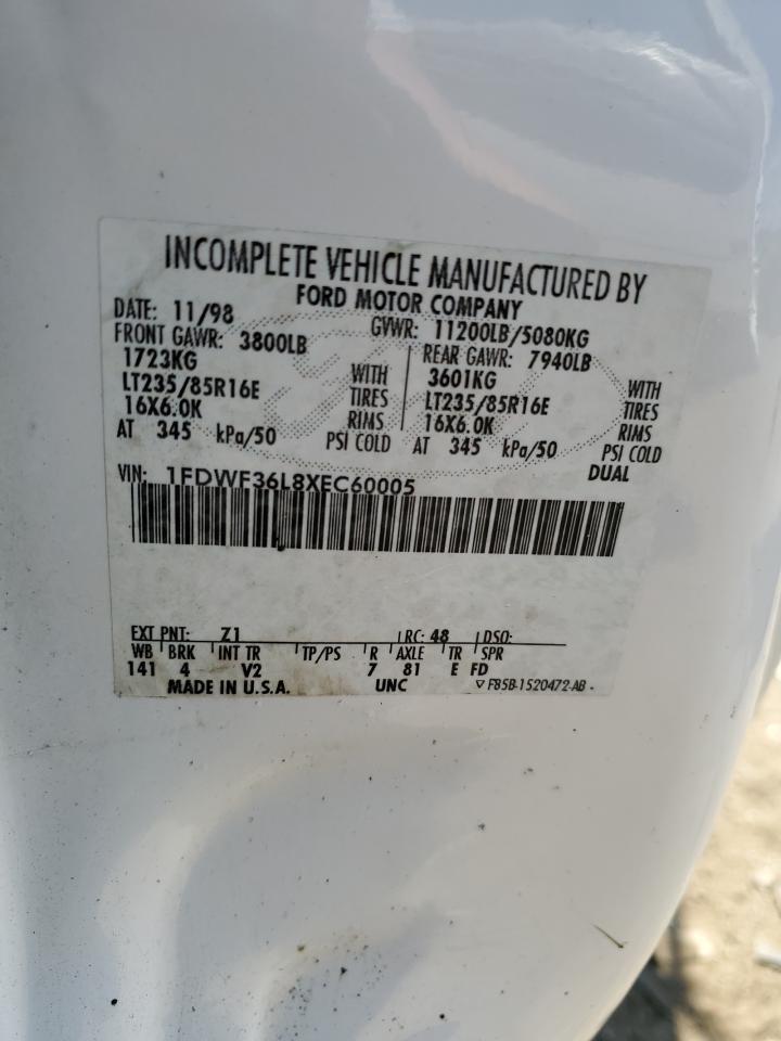 1999 Ford F350 Super Duty VIN: 1FDWF36L8XEC60005 Lot: 61744414