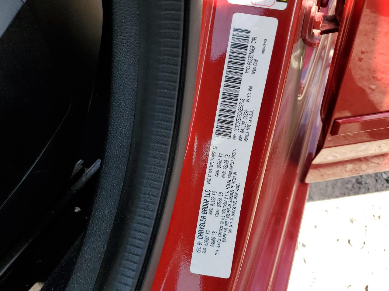 2012 Dodge Avenger Sxt VIN: 1C3CDZEG0CN258736 Lot: 63646954