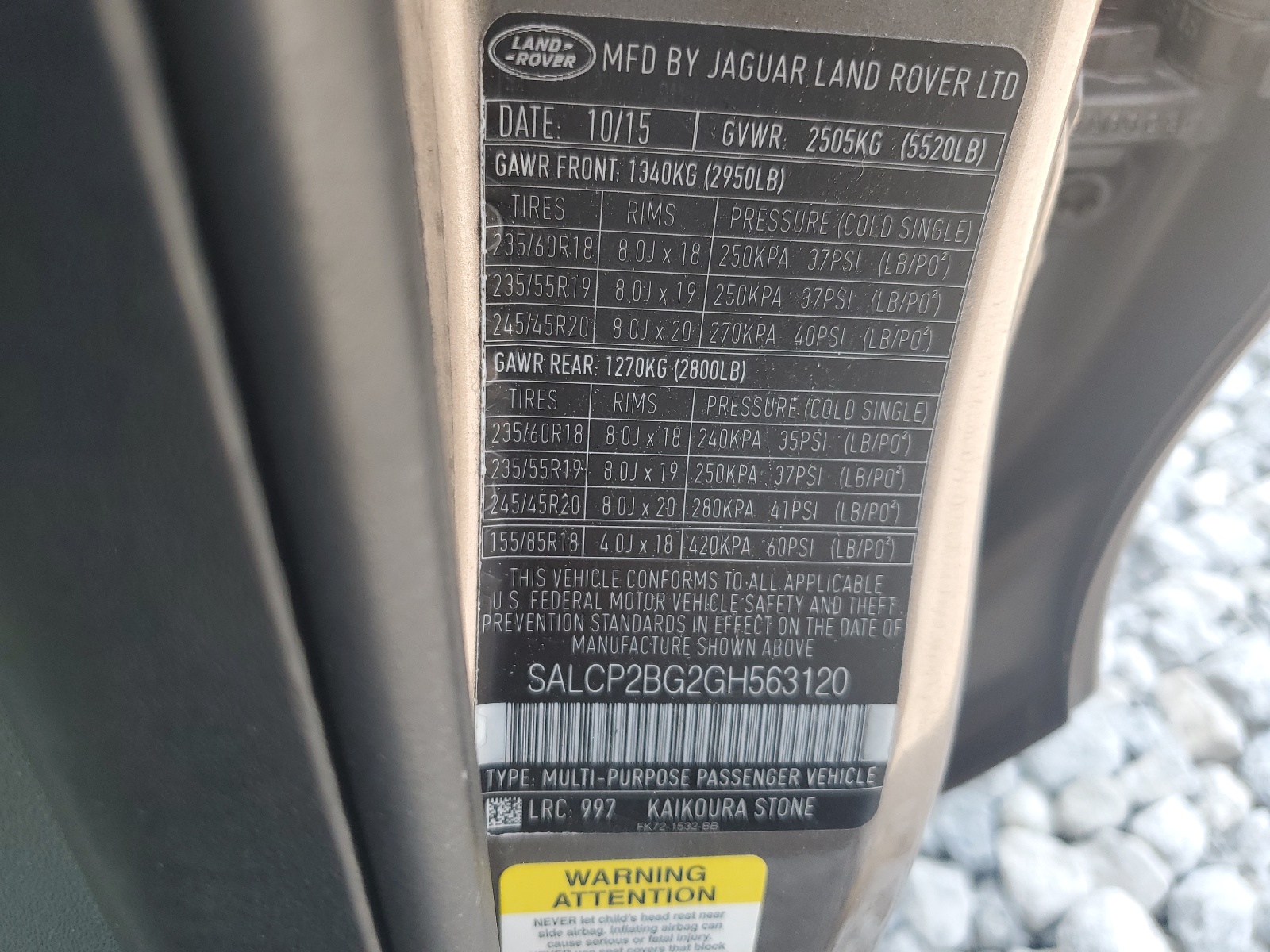 SALCP2BG2GH563120 2016 Land Rover Discovery Sport Se