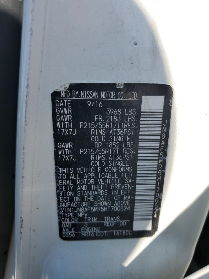 2017 Nissan Juke S VIN: JN8AF5MR5HT700524 Lot: 63252974