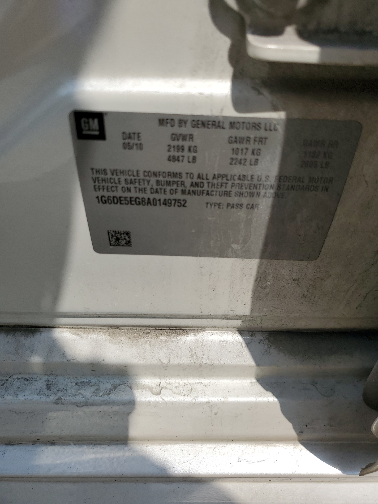 1G6DE5EG8A0149752 2010 Cadillac Cts Luxury Collection